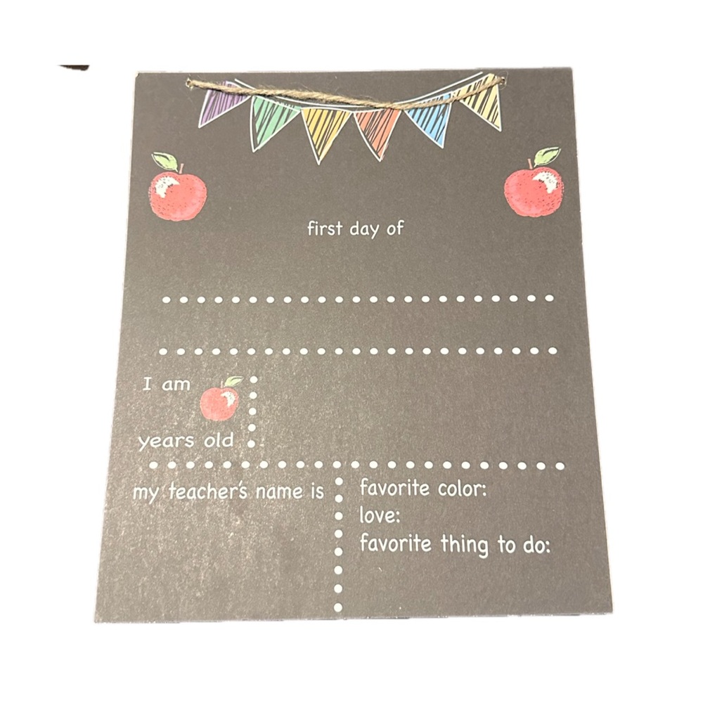 First Day Of Chalk Board